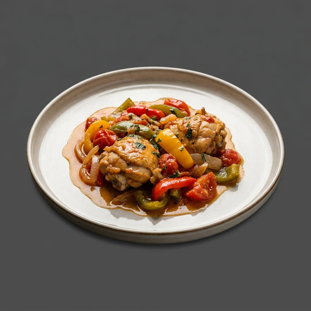 Pollo con peperoni alla romana