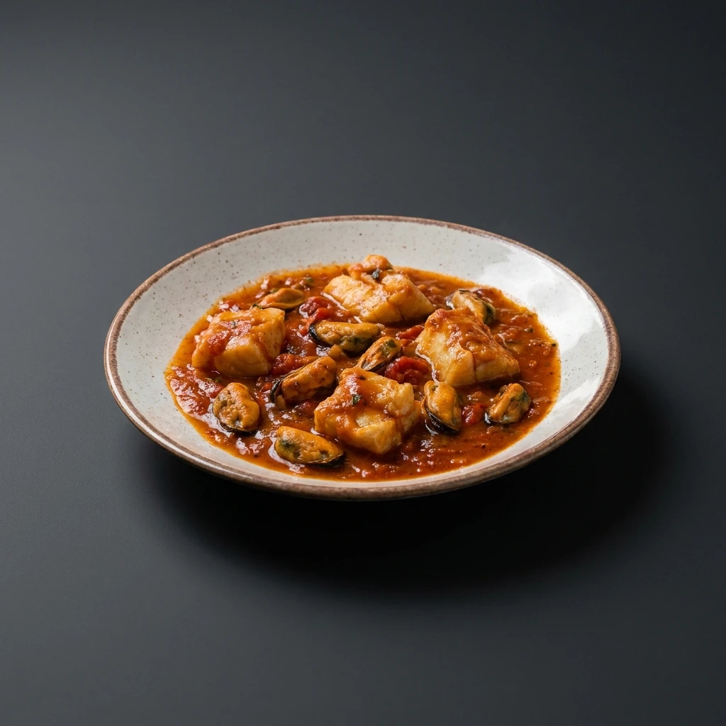 Baccalà in guazzetto di cozze