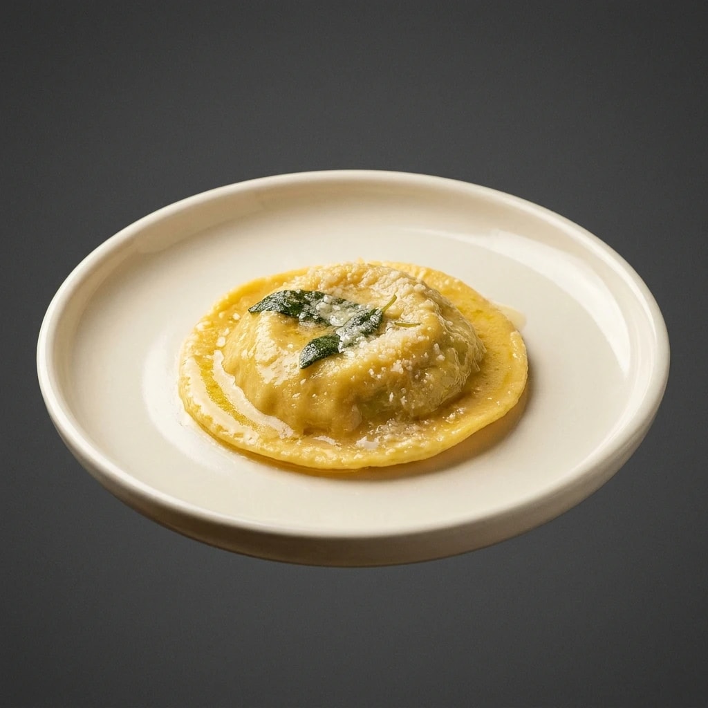 Raviolo di San Domenico ricotta e spinaci